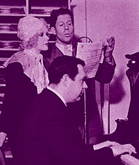 Rudy Vallee rehearsing